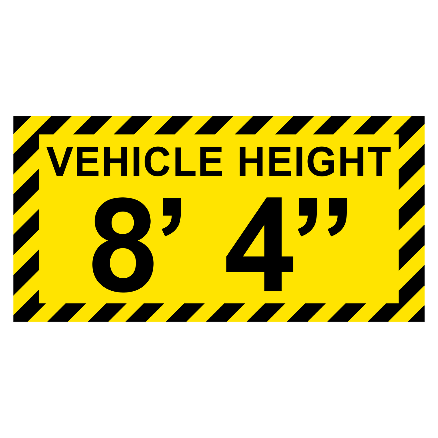 Vehicle Height Sticker