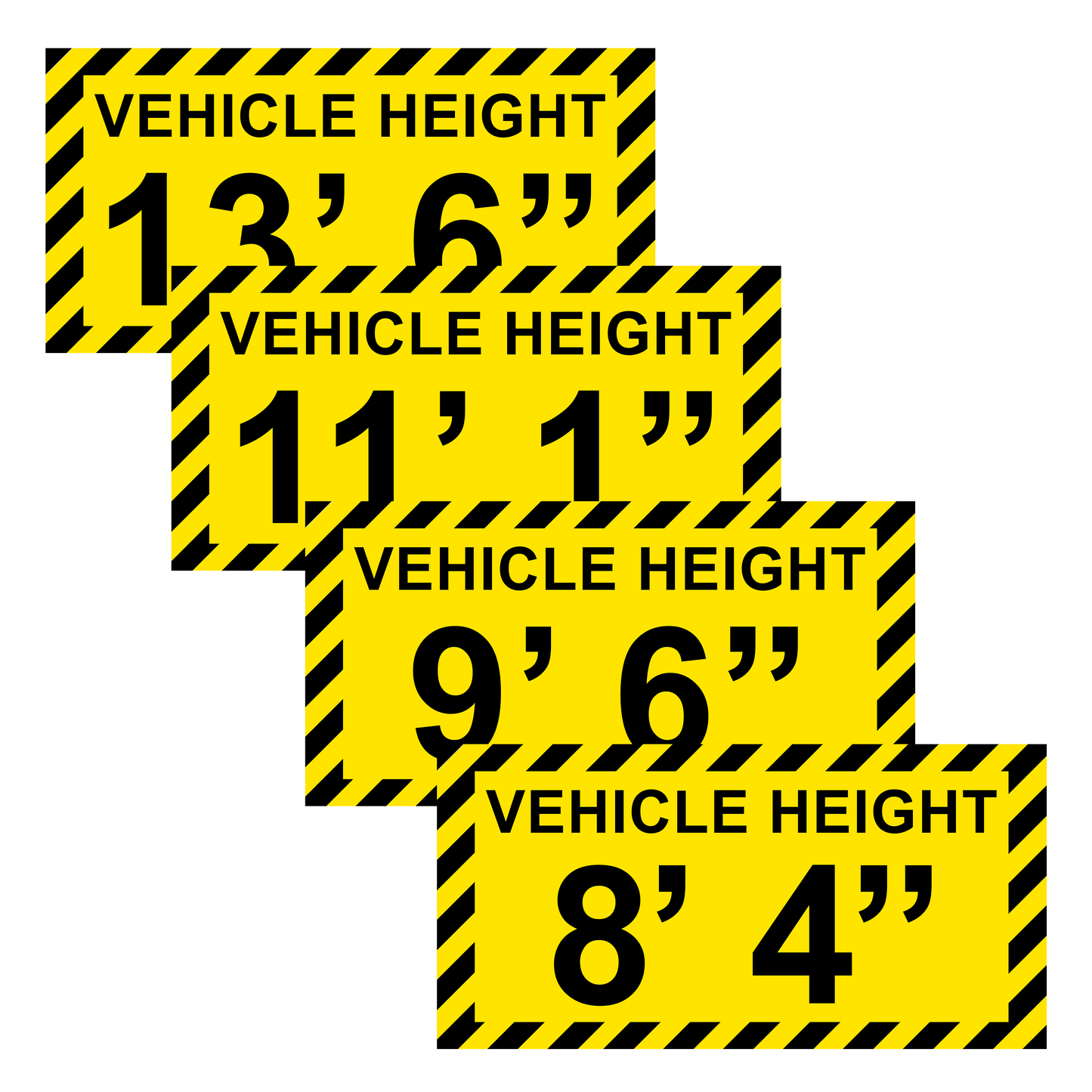 Vehicle Height Sticker