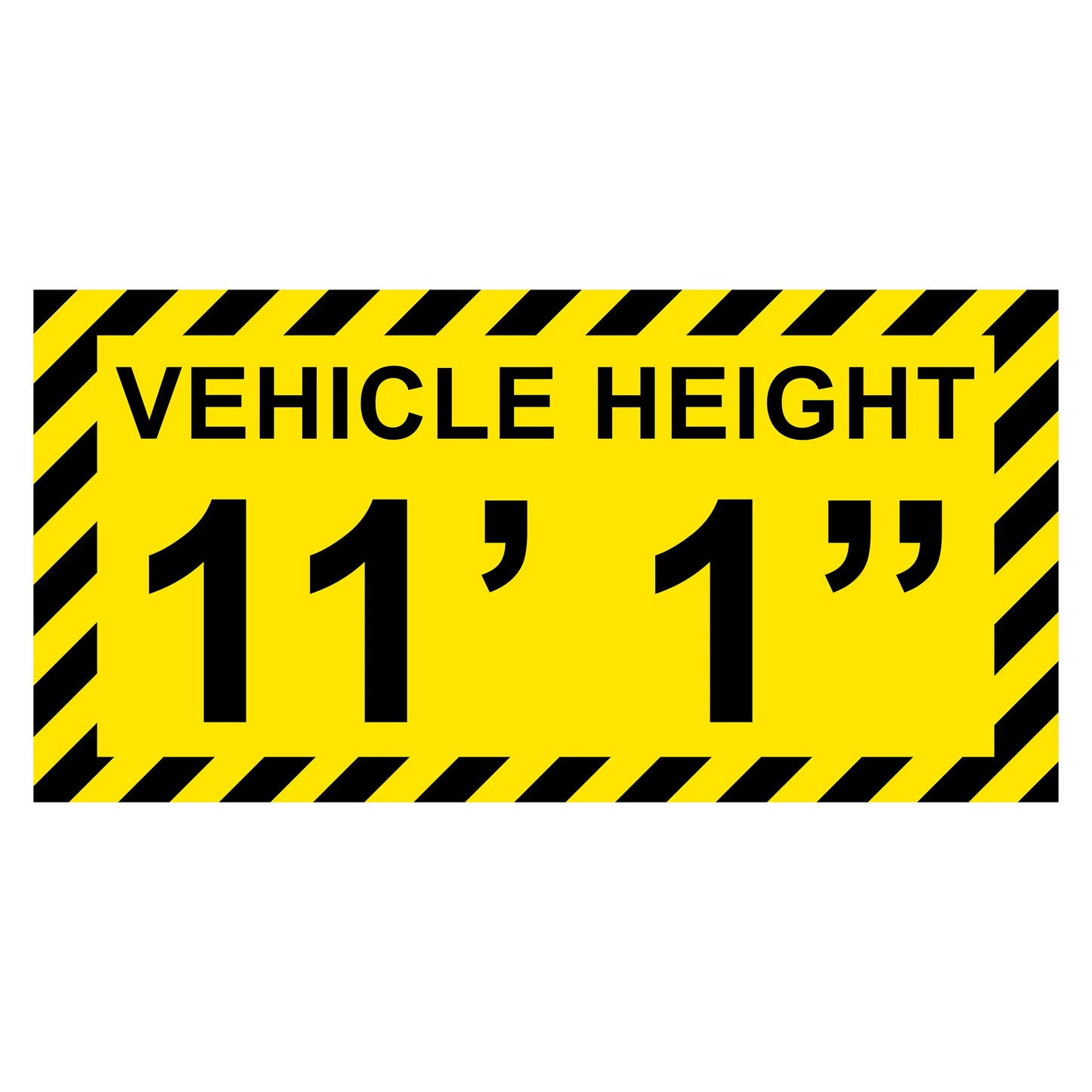 Vehicle Height Sticker