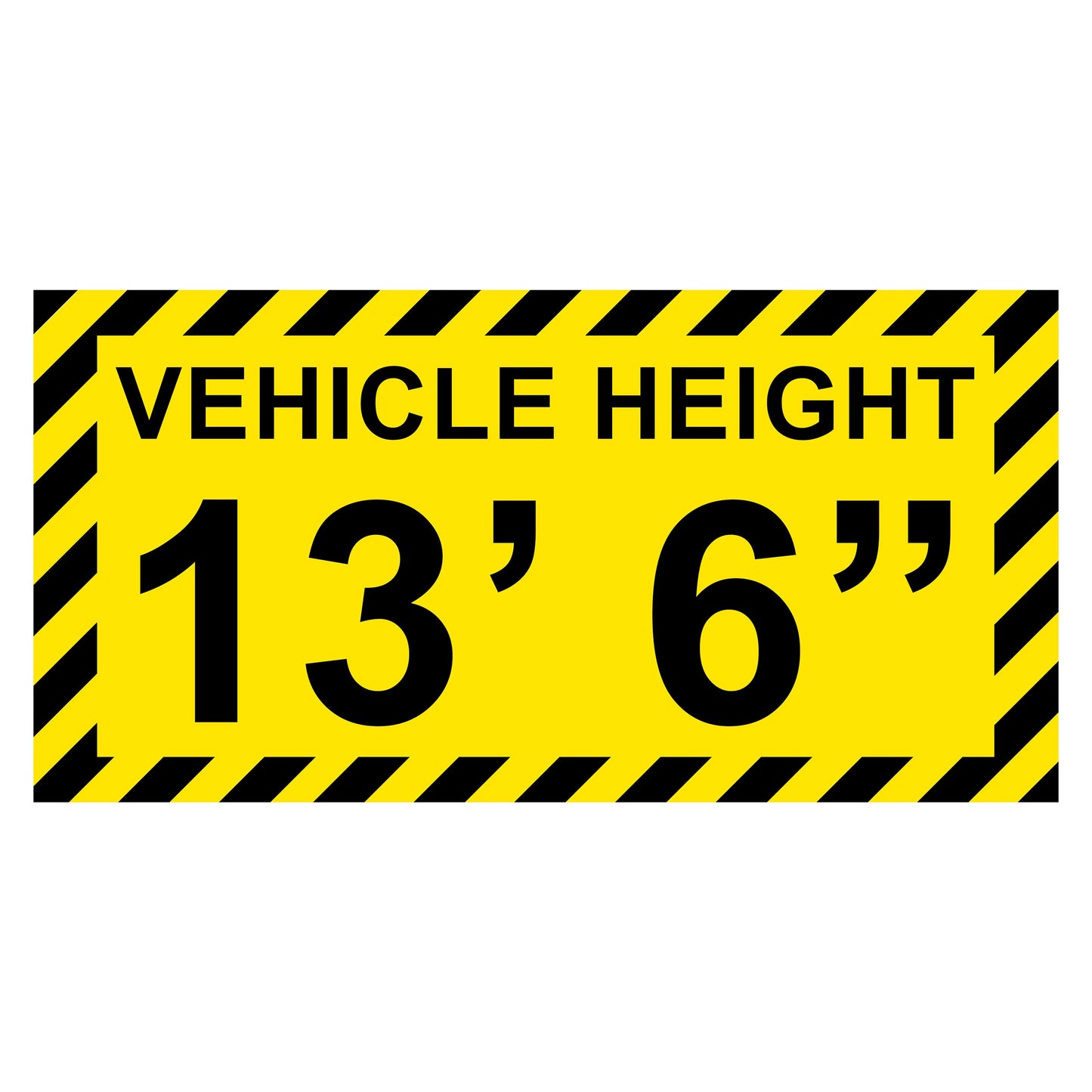 Vehicle Height Sticker