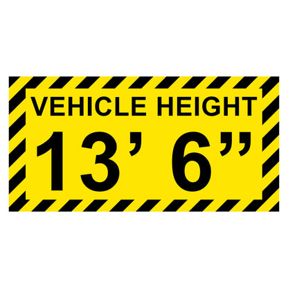 Vehicle Height Sticker