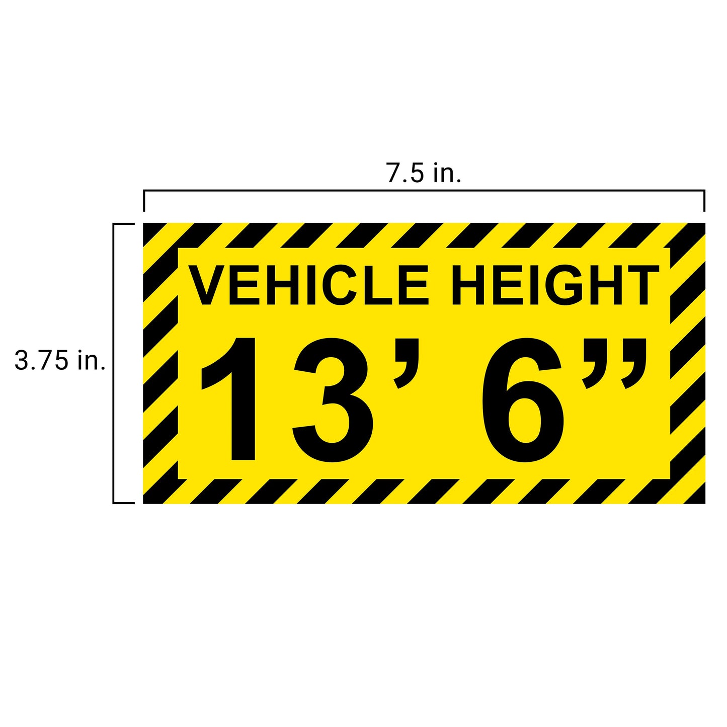 Vehicle Height Sticker