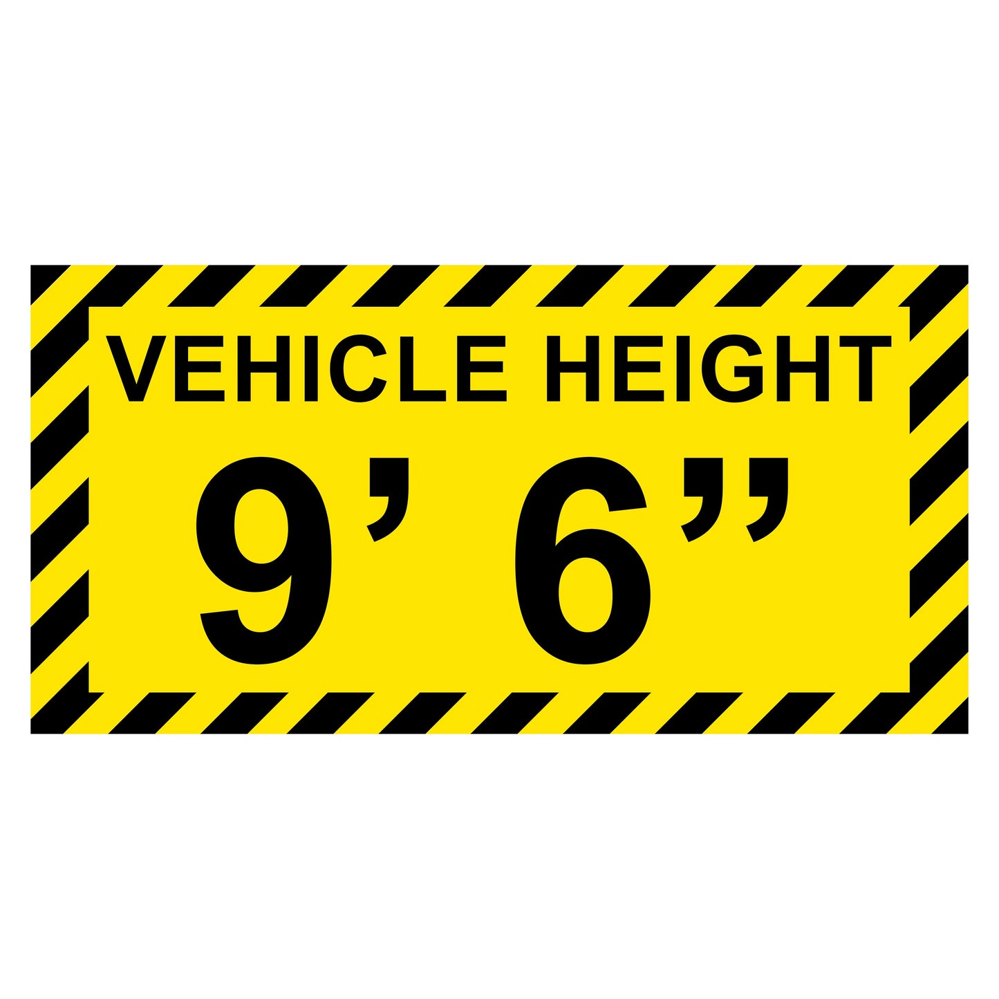 Vehicle Height Sticker